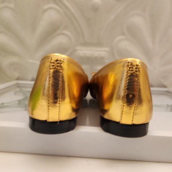Sam Edelman Leather "Marley" Gold/Black Ballet Flats. NIB. Size 9.5 - Picture 7 of 11